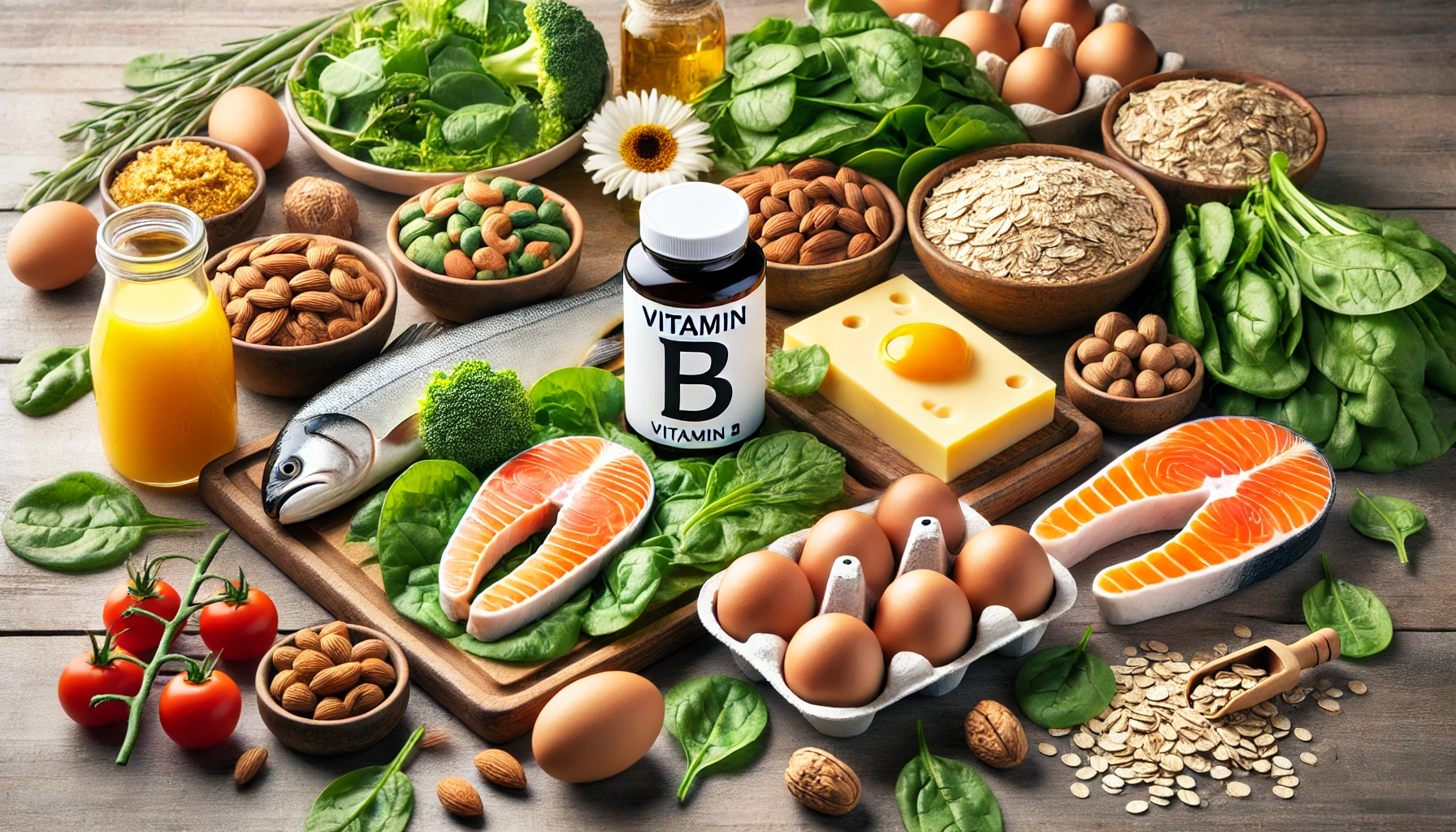 various foods that represent vitamin b